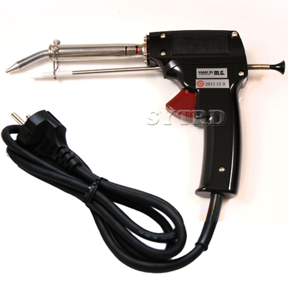 HAKKO Soldering Iron MG587, Soldering Iron with Manual Lead Transfer Device, Nichrome Heater, Pistol Grip, ESD SAFE